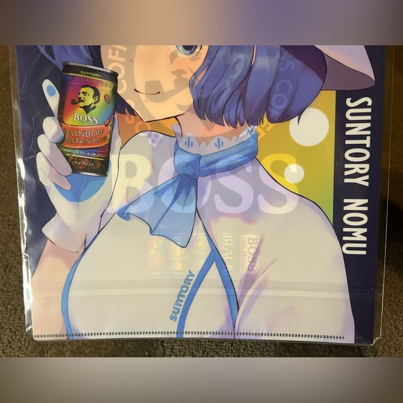 Suntory Nomu VTuber Clear File Folder Plastic Anime Japan Exclusive Official - Picture 4 of 6